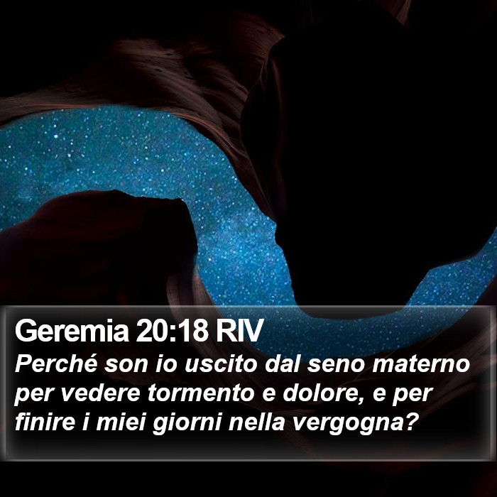 Geremia 20:18 RIV Bible Study