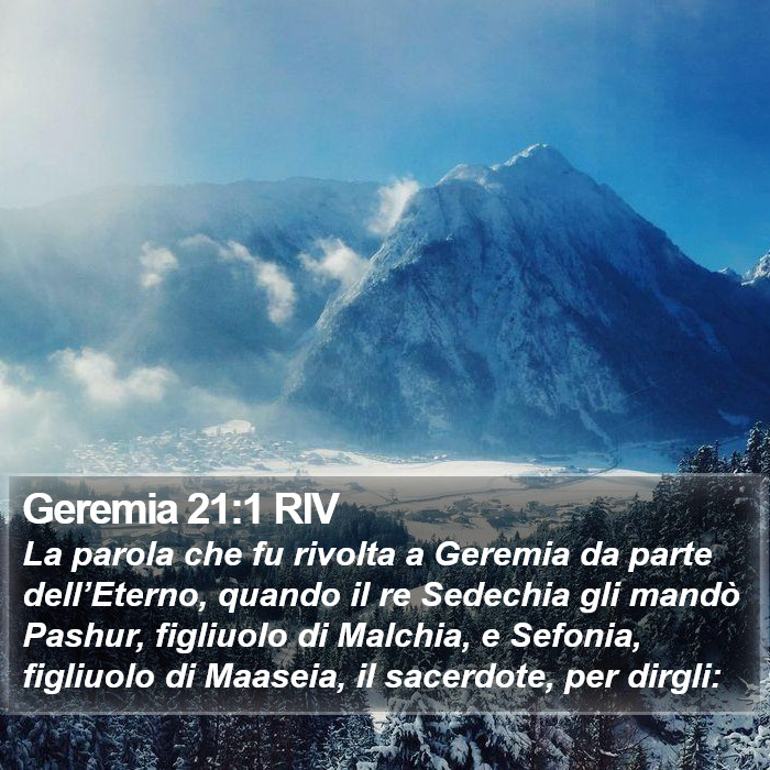 Geremia 21:1 RIV Bible Study