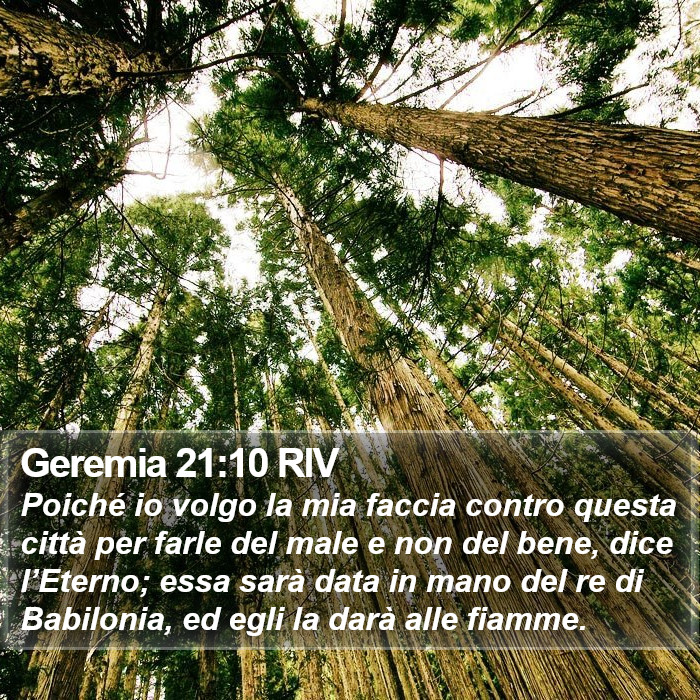 Geremia 21:10 RIV Bible Study