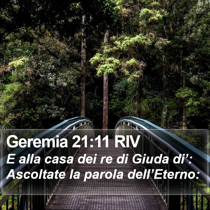 Geremia 21:11 RIV Bible Study