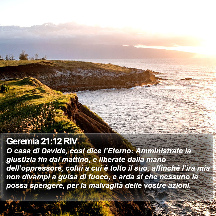 Geremia 21:12 RIV Bible Study