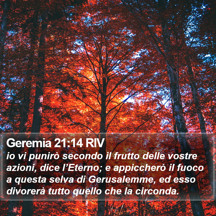 Geremia 21:14 RIV Bible Study