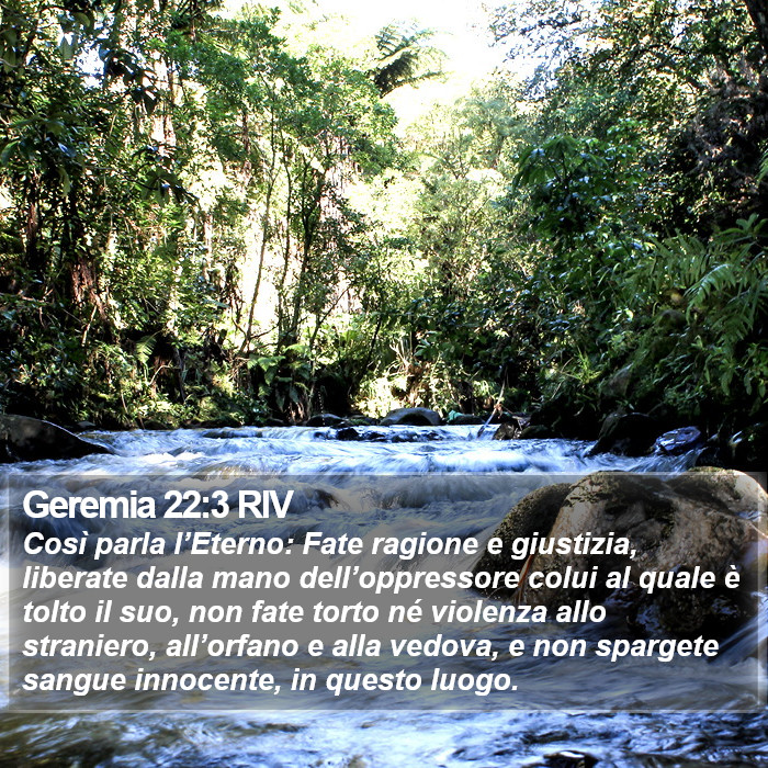 Geremia 22:3 RIV Bible Study