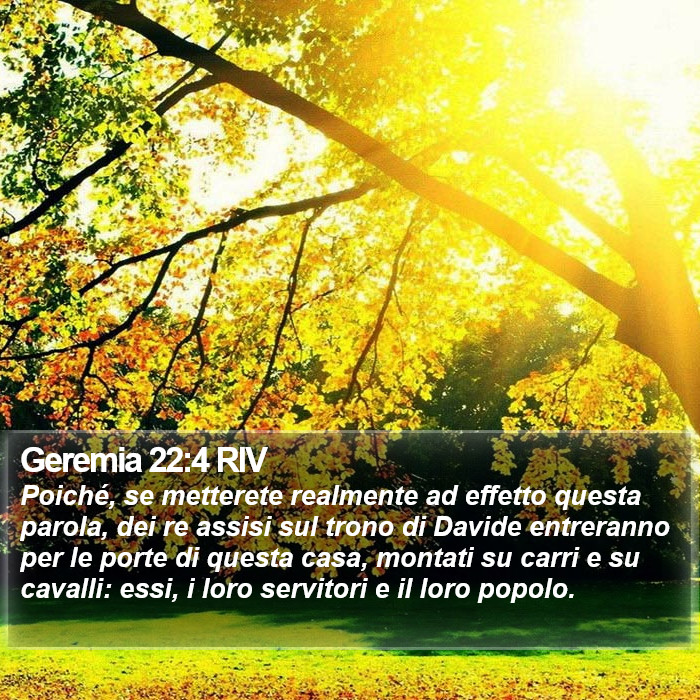 Geremia 22:4 RIV Bible Study