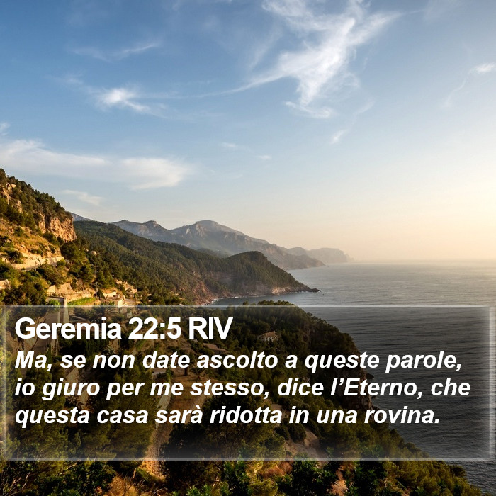 Geremia 22:5 RIV Bible Study