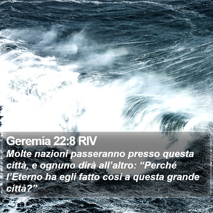 Geremia 22:8 RIV Bible Study