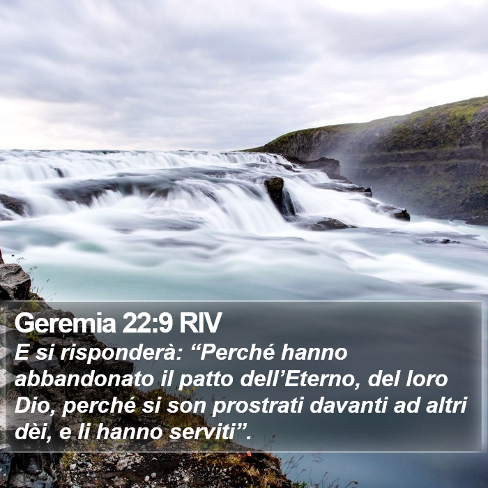 Geremia 22:9 RIV Bible Study