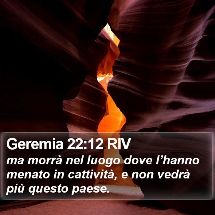 Geremia 22:12 RIV Bible Study