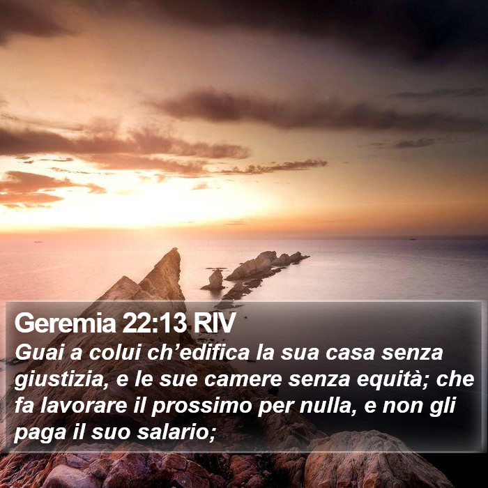 Geremia 22:13 RIV Bible Study