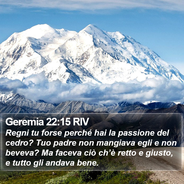 Geremia 22:15 RIV Bible Study