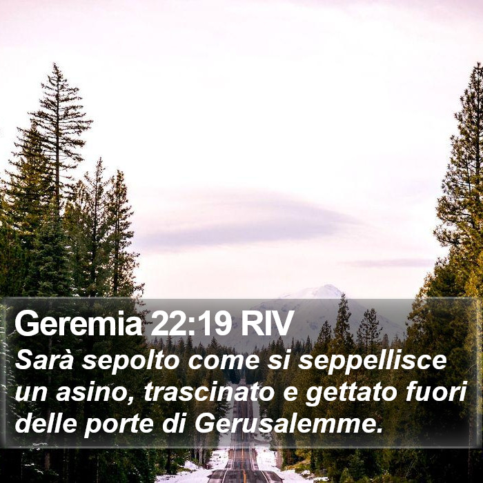 Geremia 22:19 RIV Bible Study