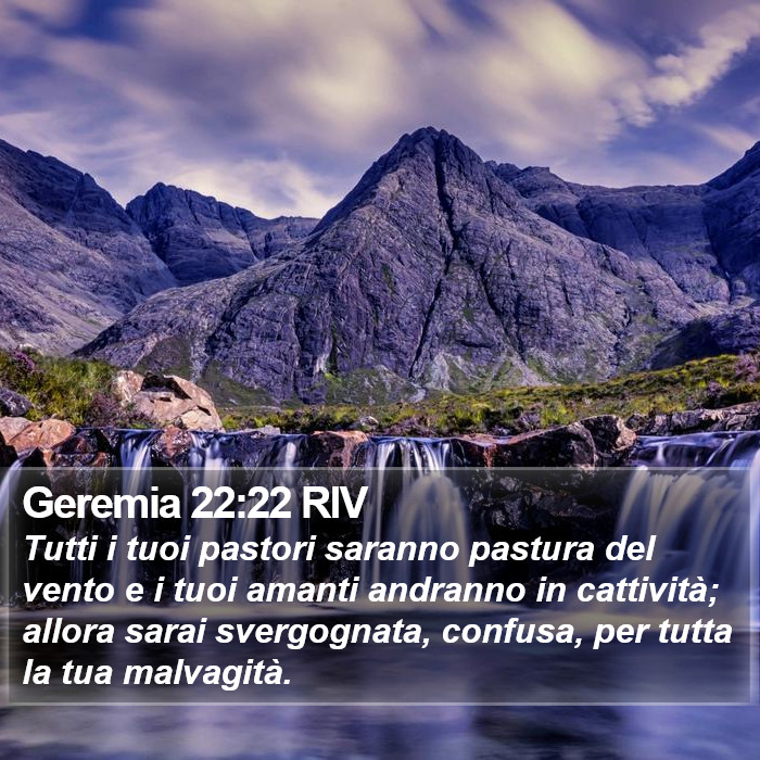 Geremia 22:22 RIV Bible Study