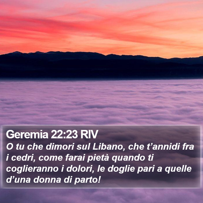 Geremia 22:23 RIV Bible Study