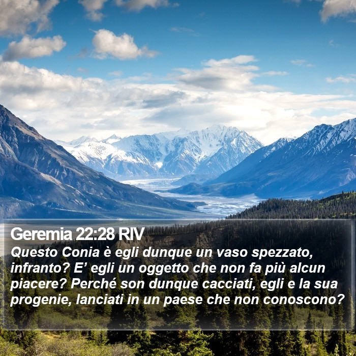 Geremia 22:28 RIV Bible Study