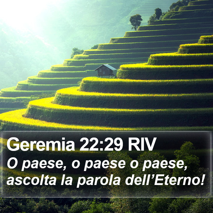 Geremia 22:29 RIV Bible Study