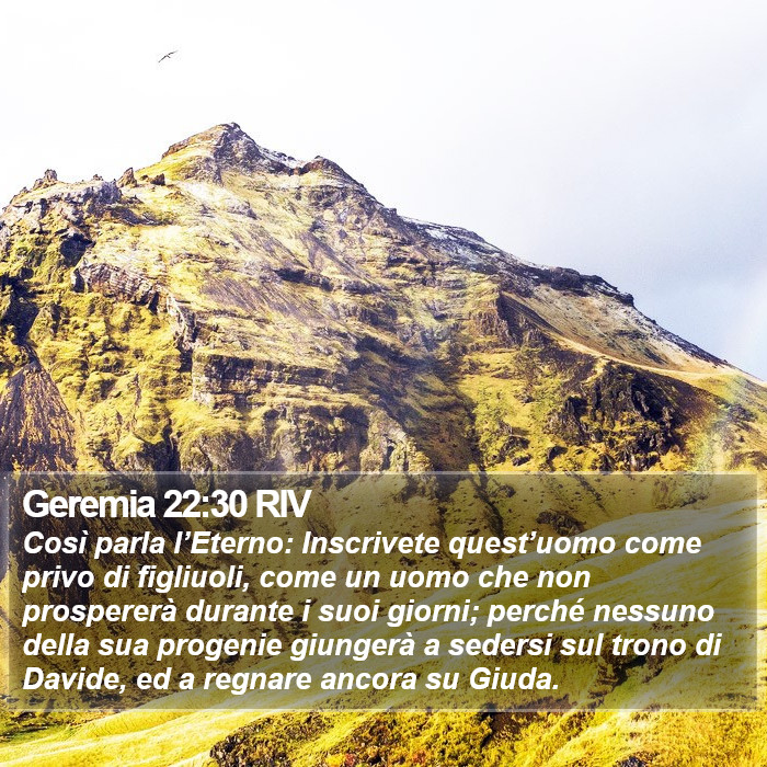 Geremia 22:30 RIV Bible Study