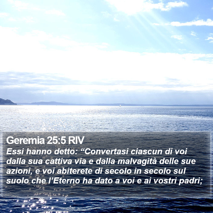 Geremia 25:5 RIV Bible Study