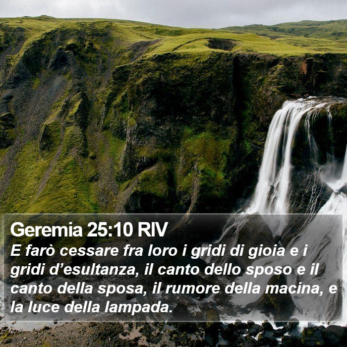 Geremia 25:10 RIV Bible Study
