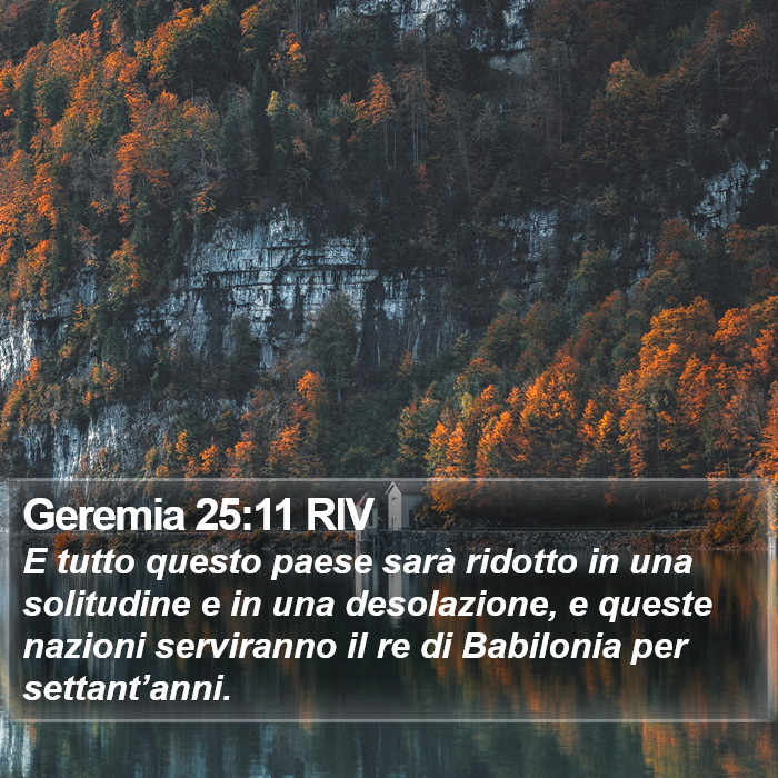 Geremia 25:11 RIV Bible Study