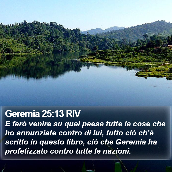 Geremia 25:13 RIV Bible Study