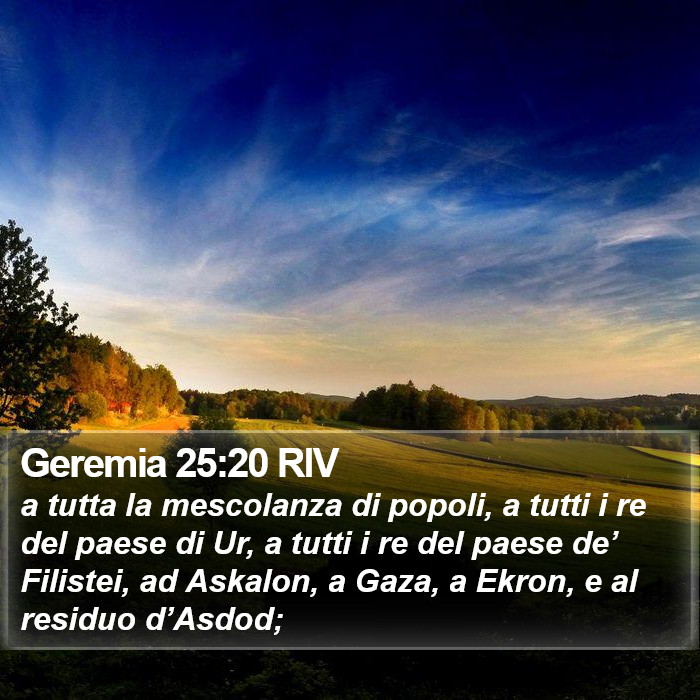 Geremia 25:20 RIV Bible Study