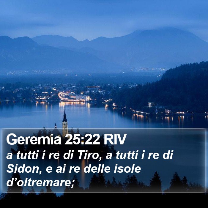 Geremia 25:22 RIV Bible Study