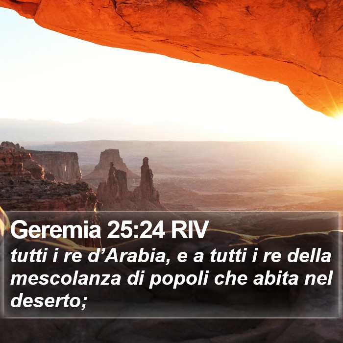 Geremia 25:24 RIV Bible Study