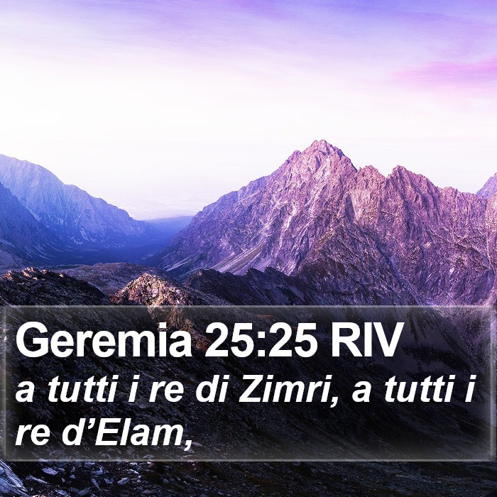 Geremia 25:25 RIV Bible Study