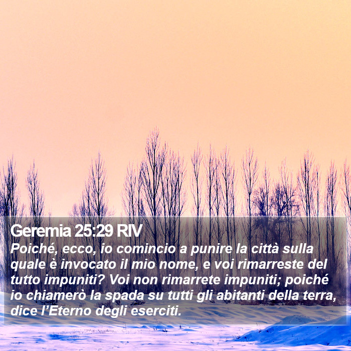 Geremia 25:29 RIV Bible Study
