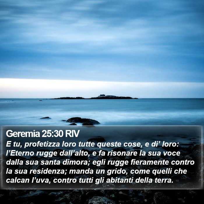 Geremia 25:30 RIV Bible Study
