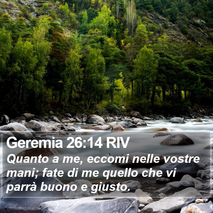 Geremia 26:14 RIV Bible Study