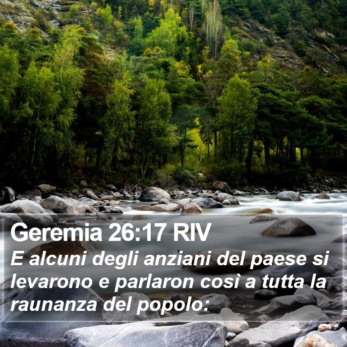 Geremia 26:17 RIV Bible Study