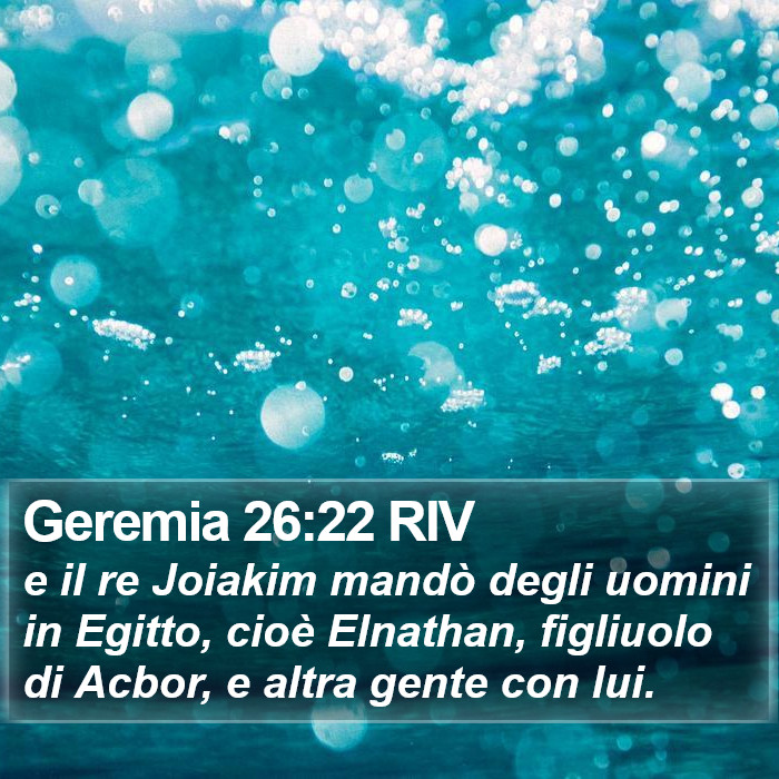 Geremia 26:22 RIV Bible Study