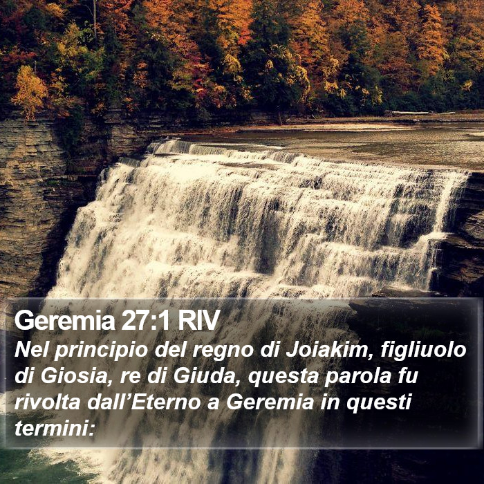 Geremia 27:1 RIV Bible Study