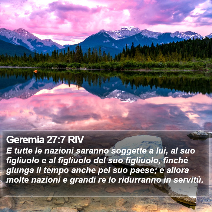 Geremia 27:7 RIV Bible Study