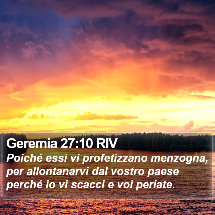 Geremia 27:10 RIV Bible Study