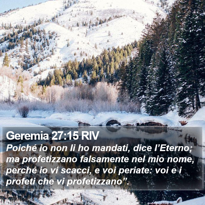 Geremia 27:15 RIV Bible Study