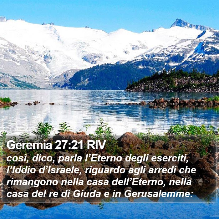 Geremia 27:21 RIV Bible Study