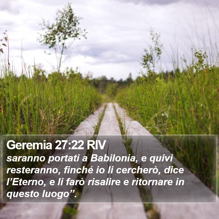 Geremia 27:22 RIV Bible Study