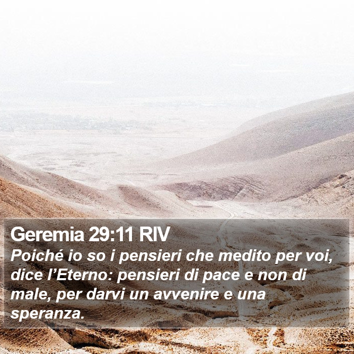 Geremia 29:11 RIV Bible Study