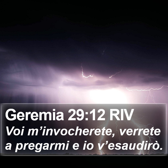 Geremia 29:12 RIV Bible Study