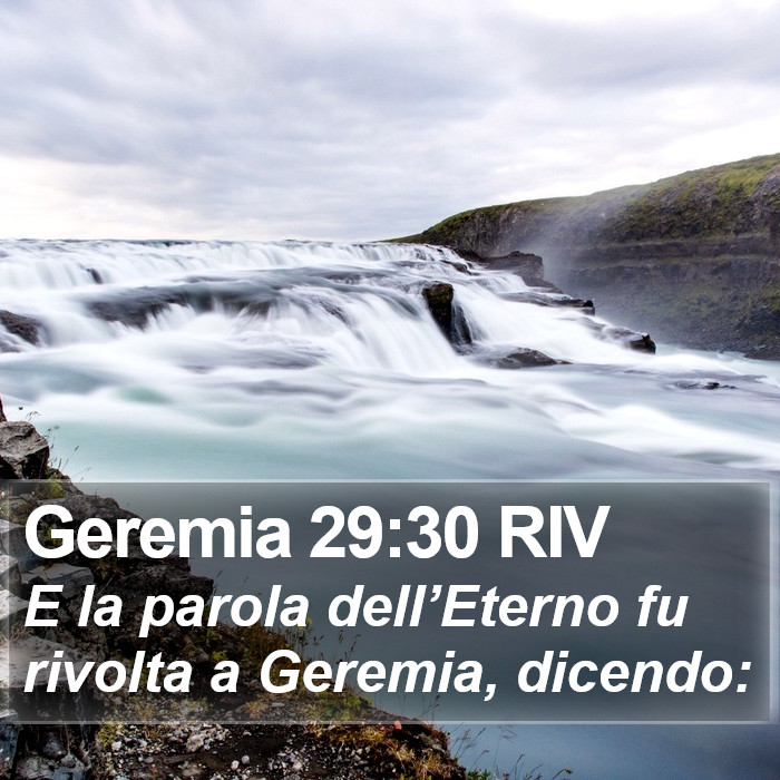 Geremia 29:30 RIV Bible Study
