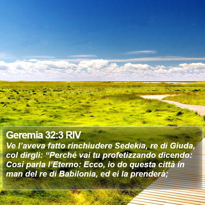 Geremia 32:3 RIV Bible Study