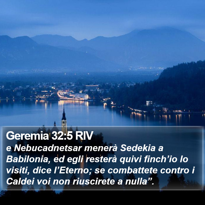 Geremia 32:5 RIV Bible Study