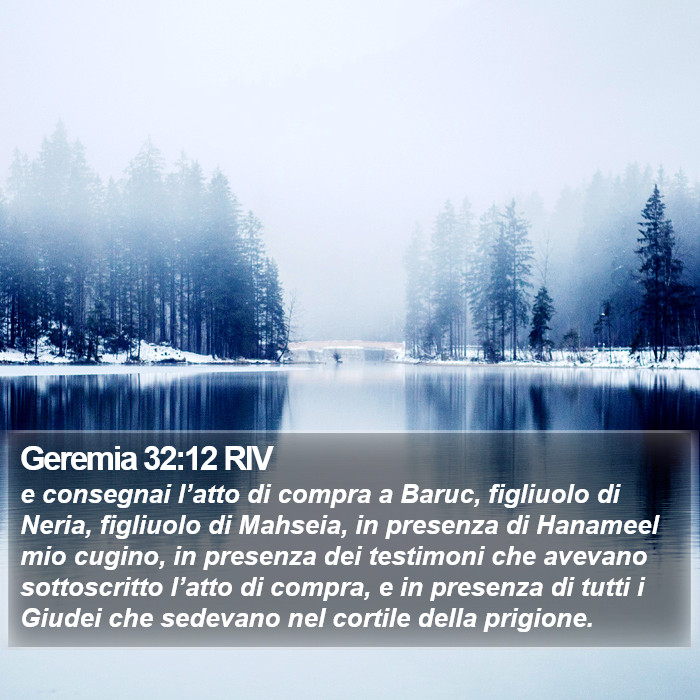 Geremia 32:12 RIV Bible Study