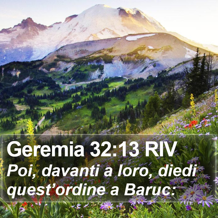Geremia 32:13 RIV Bible Study