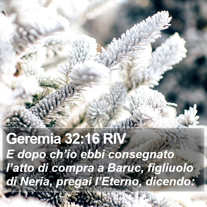 Geremia 32:16 RIV Bible Study