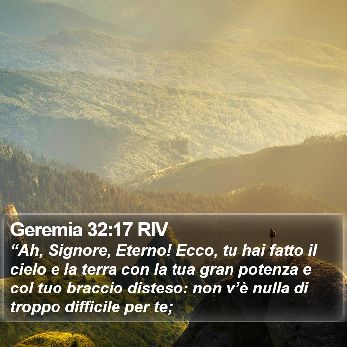Geremia 32:17 RIV Bible Study