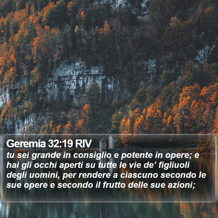 Geremia 32:19 RIV Bible Study