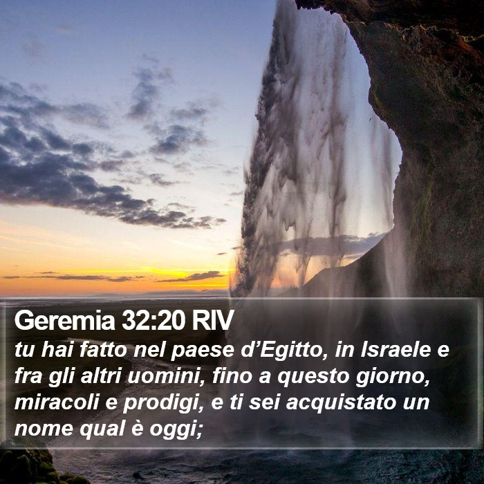 Geremia 32:20 RIV Bible Study